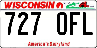 WI license plate 727OFL