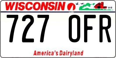 WI license plate 727OFR