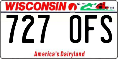 WI license plate 727OFS