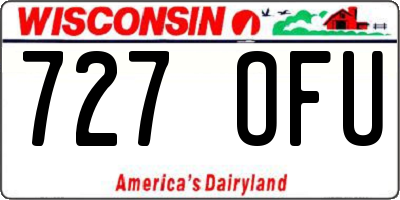 WI license plate 727OFU