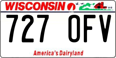 WI license plate 727OFV