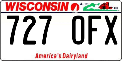 WI license plate 727OFX