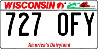 WI license plate 727OFY