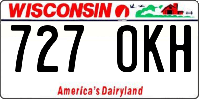 WI license plate 727OKH