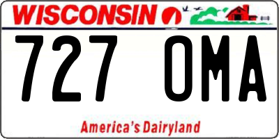 WI license plate 727OMA