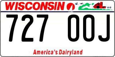 WI license plate 727OOJ