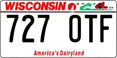 WI license plate 727OTF