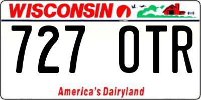 WI license plate 727OTR