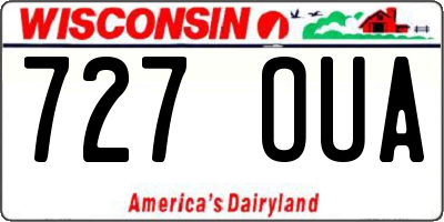 WI license plate 727OUA