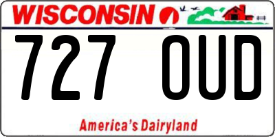 WI license plate 727OUD