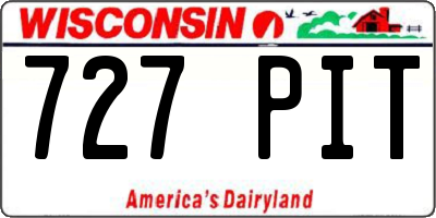 WI license plate 727PIT