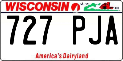 WI license plate 727PJA