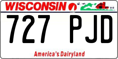WI license plate 727PJD