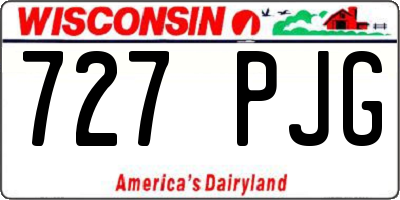 WI license plate 727PJG