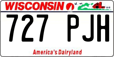 WI license plate 727PJH