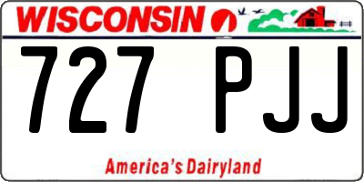 WI license plate 727PJJ