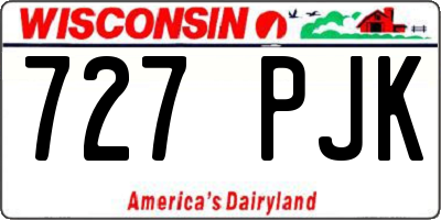 WI license plate 727PJK