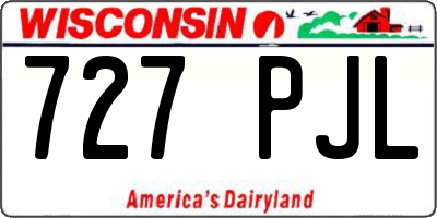 WI license plate 727PJL