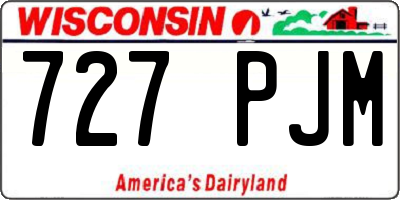 WI license plate 727PJM