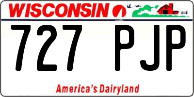 WI license plate 727PJP