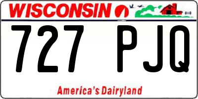 WI license plate 727PJQ