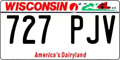 WI license plate 727PJV