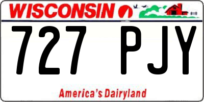 WI license plate 727PJY