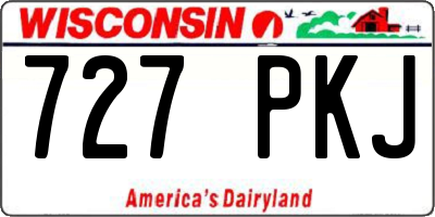 WI license plate 727PKJ