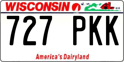 WI license plate 727PKK