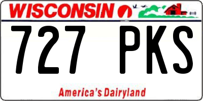 WI license plate 727PKS