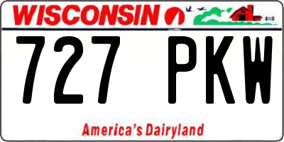 WI license plate 727PKW