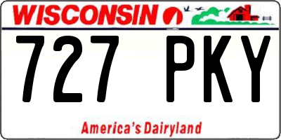 WI license plate 727PKY