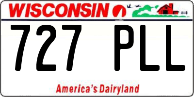 WI license plate 727PLL