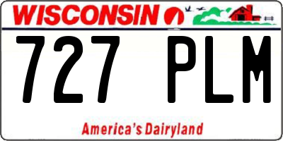 WI license plate 727PLM