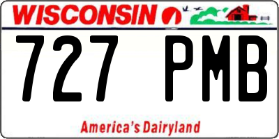 WI license plate 727PMB