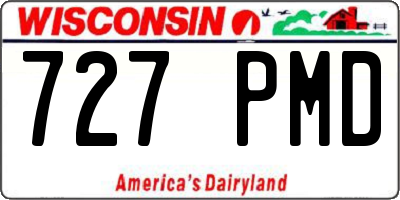 WI license plate 727PMD