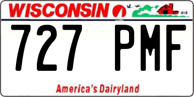 WI license plate 727PMF