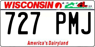 WI license plate 727PMJ