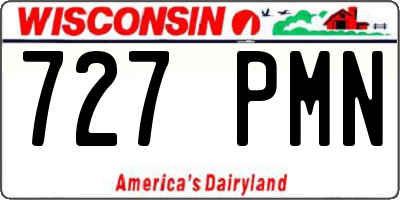 WI license plate 727PMN