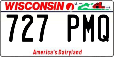 WI license plate 727PMQ