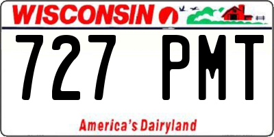 WI license plate 727PMT