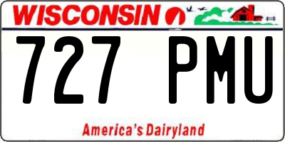 WI license plate 727PMU