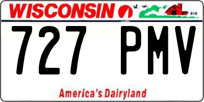 WI license plate 727PMV