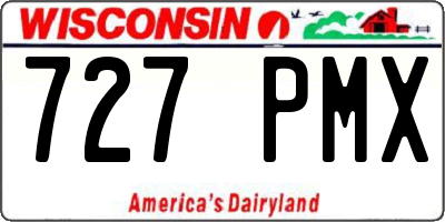 WI license plate 727PMX