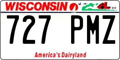 WI license plate 727PMZ