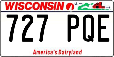 WI license plate 727PQE