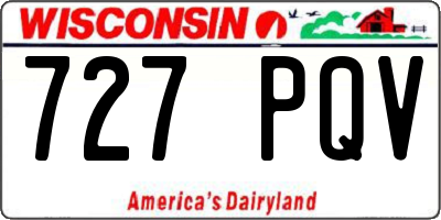 WI license plate 727PQV