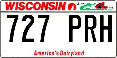WI license plate 727PRH