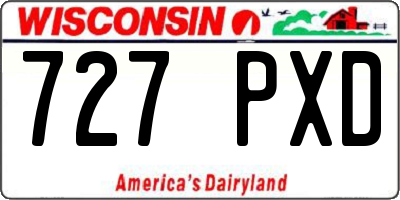 WI license plate 727PXD