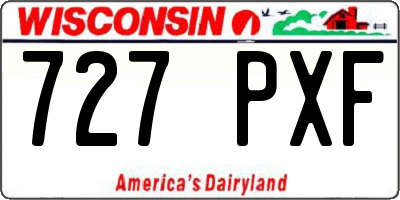 WI license plate 727PXF